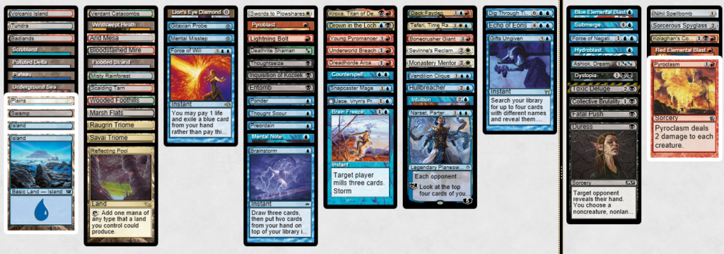 An MTGO screenshot of a four colour Slush Puppy deck.